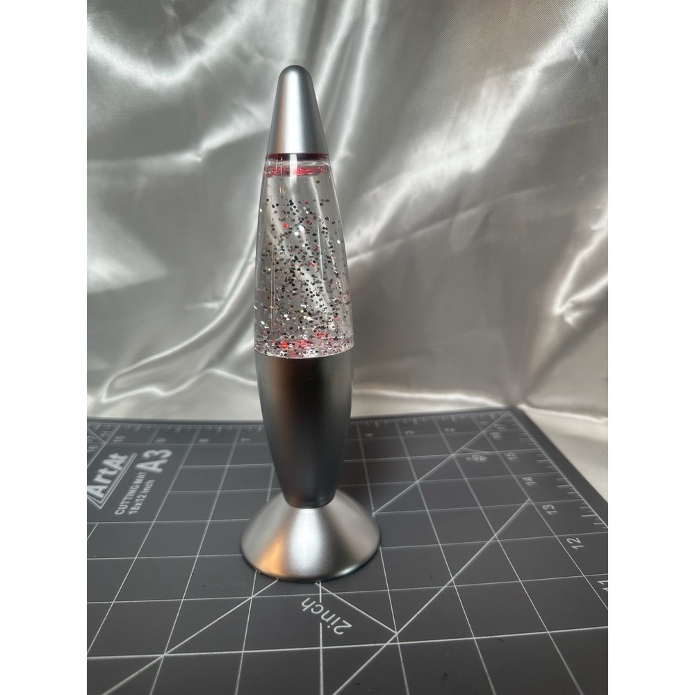 7.25" Battery Operated Shorty Glitter Lava Lamp Mini Color Changing Nostalgic - Picture 7 of 8